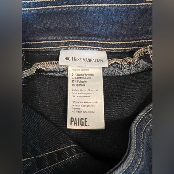 PAIGE HIGH RISE MANHATTAN SIZE 32 JEANS - Picture 5 of 6